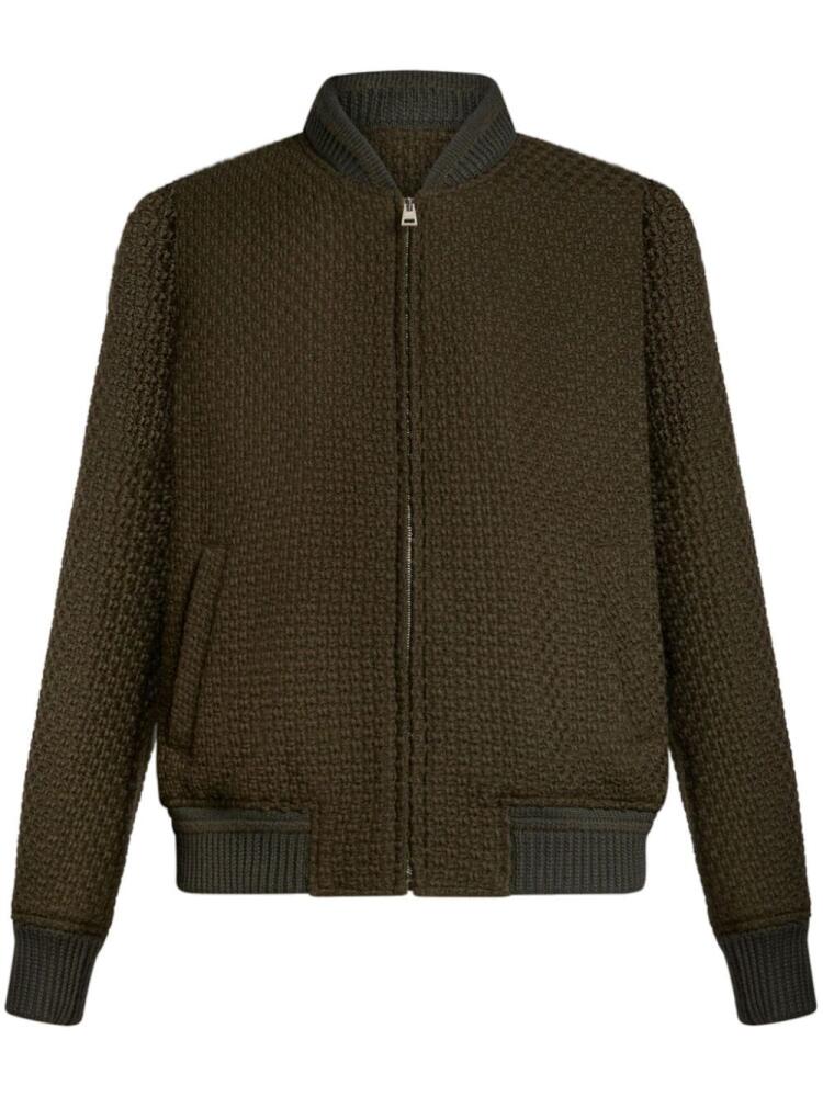 ETRO zip-up wool bomber jacket - Green Cover