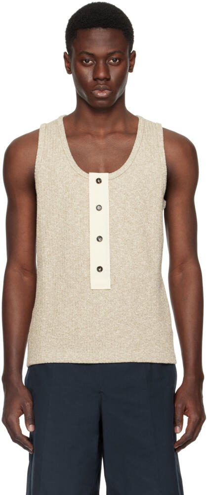 Bottega Veneta Beige Button Tank Top Cover