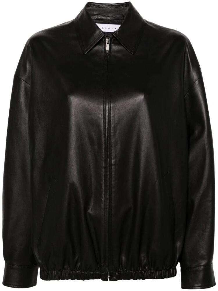 Liska zip-up leather jacket - Black Cover