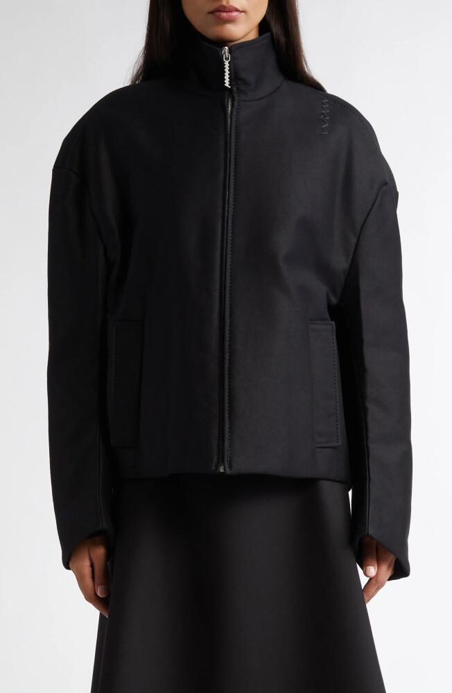 Marni Padded Organic Cotton Satin Jacket in Black Cover