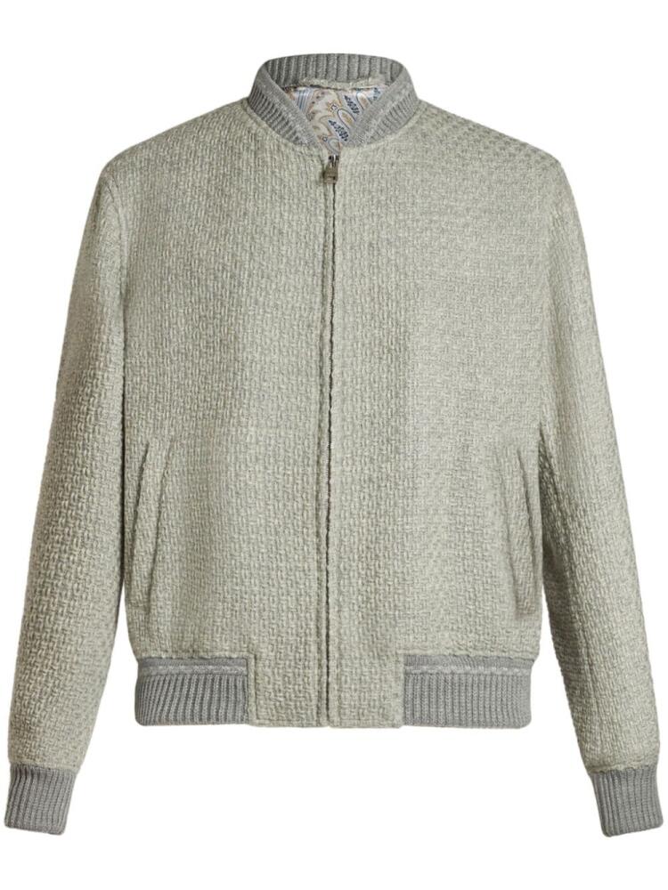 ETRO zip-up wool bomber jacket - Neutrals Cover