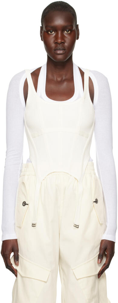 Dion Lee White Combat Corset Tank Top Cover