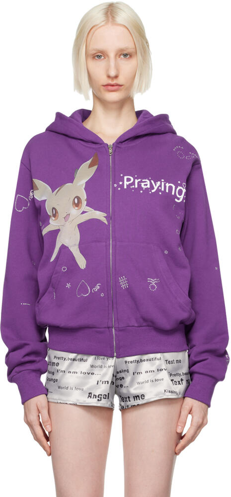 Praying Purple Pocket Creature Hoodie Cover