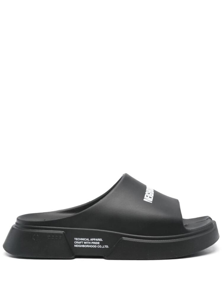 Neighborhood x Paes logo-print slides - Black Cover