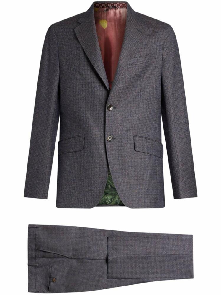 ETRO wool two-piece single-breasted suit - Grey Cover