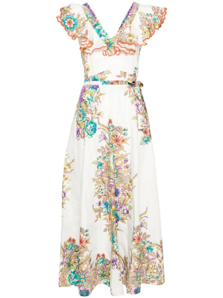 ETRO floral wrap maxi dress - Neutrals Cover