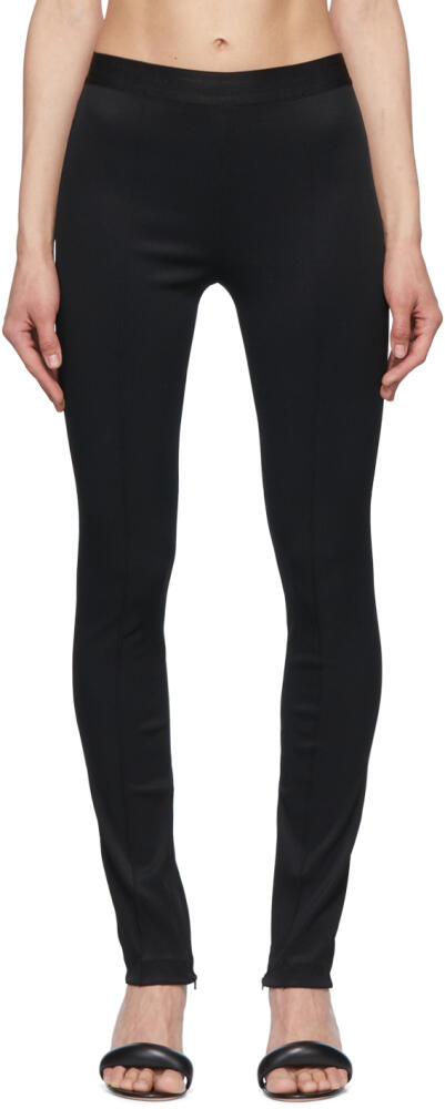 Helmut Lang Black Viscose Leggings Cover