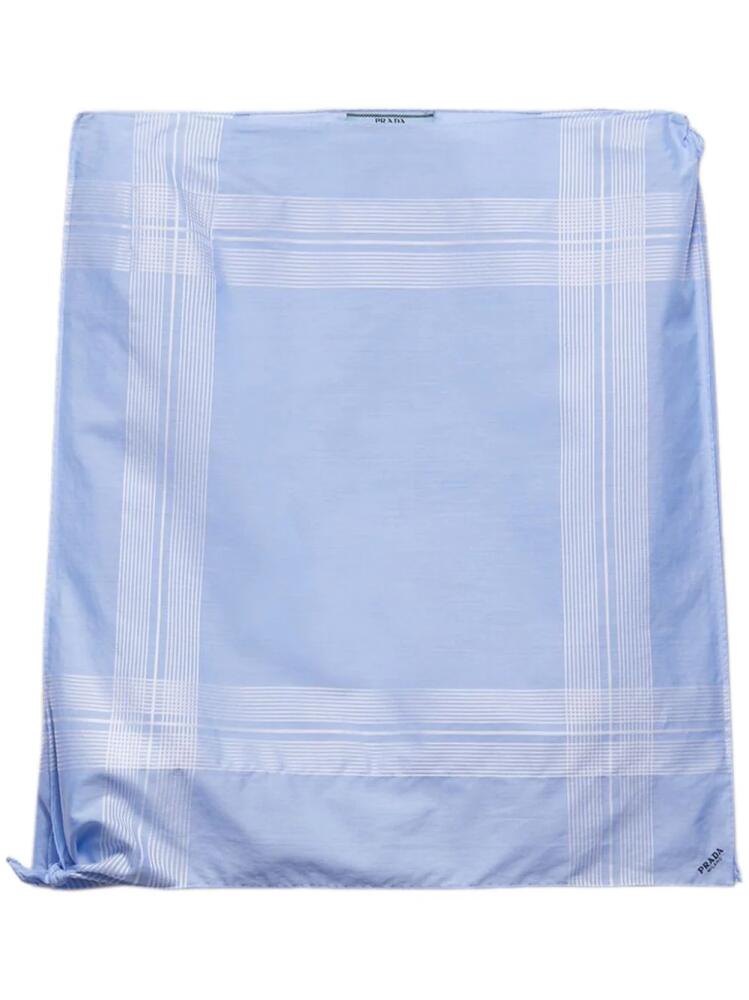 Prada checked cotton mini skirt - Blue Cover