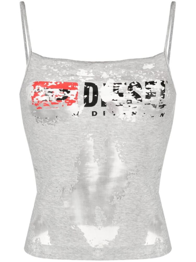 Diesel T-Hoper-Devo semi-sheer construction tank top - Grey Cover