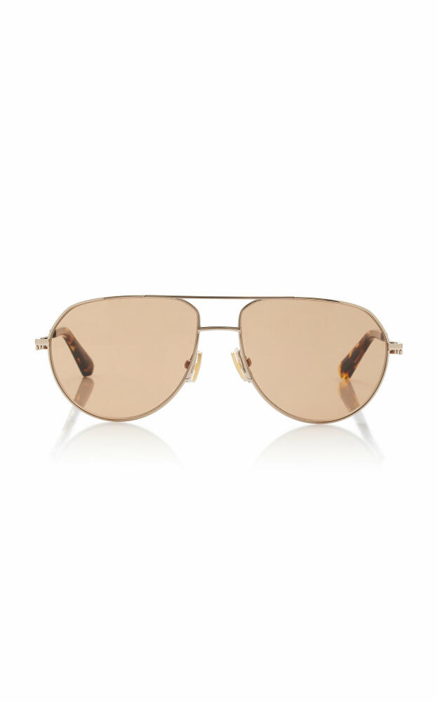 Bottega Veneta - Aviator-Frame Metal Sunglasses - Gold Cover