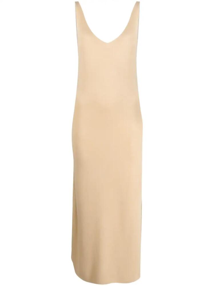 JOSEPH V-neck sleeveless long dress - Neutrals Cover