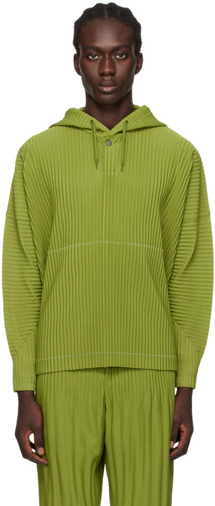 HOMME PLISSÉ ISSEY MIYAKE Green Monthly Color December Hoodie Cover