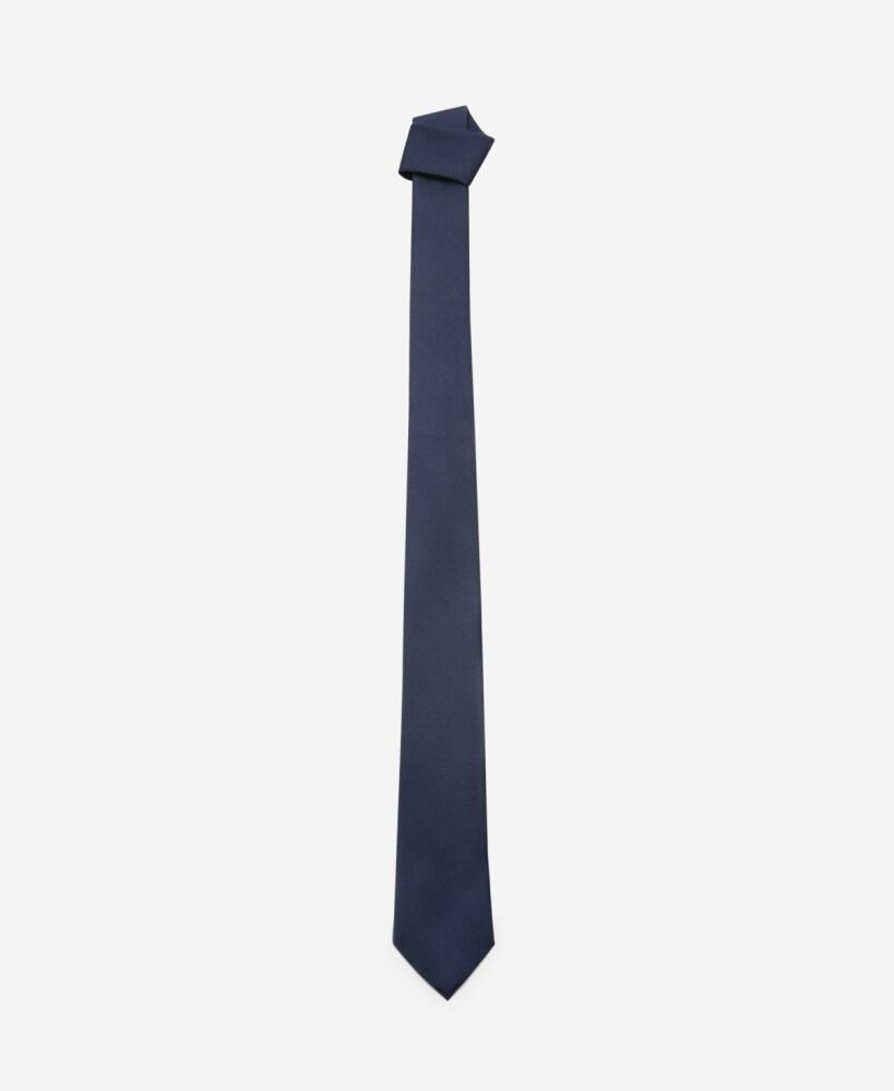 Mango Men's Crease-Resistant Structured Tie - Dark Navy Cover