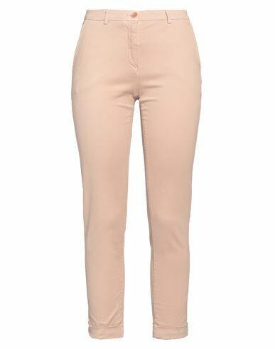 19.70 Nineteen Seventy Woman Pants Beige Cotton, Elastane Cover