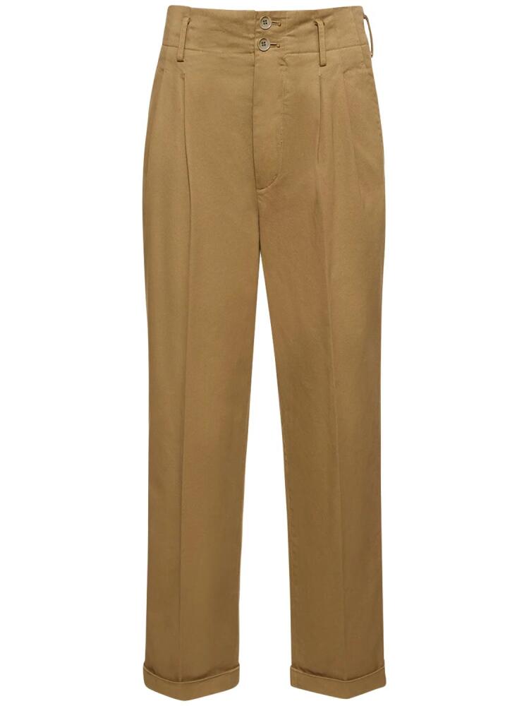 ASPESI Cotton Gabardine Highrise Straight Pants Cover