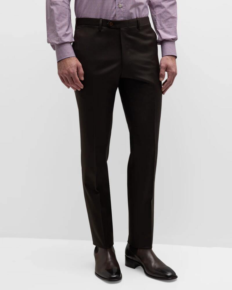 Kiton Men's Wool Twill Trousers Cover