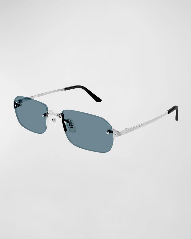 Cartier Rimless Metal Rectangle Sunglasses Cover