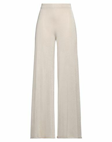 Circus Hotel Woman Pants Beige Viscose, Polyamide, Metallic fiber, Polyester Cover