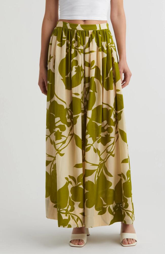 Faithfull the Brand Lumina Floral Cotton & Silk Maxi Skirt in Termini Floral Cover