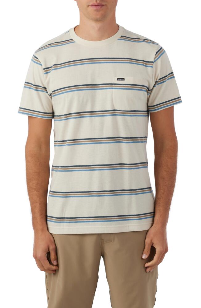 O'Neill Smasher Stripe Cotton Pocket T-Shirt in Cream Cover