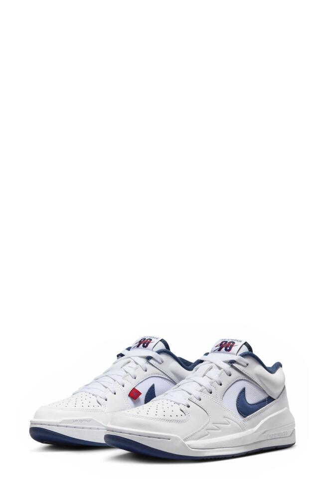 Jordan Stadium 90 Sneaker in White/Midnight Navy/Gym Red Cover