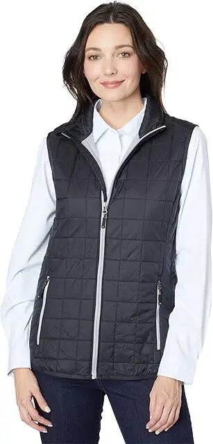 Cutter & Buck Rainier Primaloft Eco Full Zip Vest (Black) Women's Clothing Cover