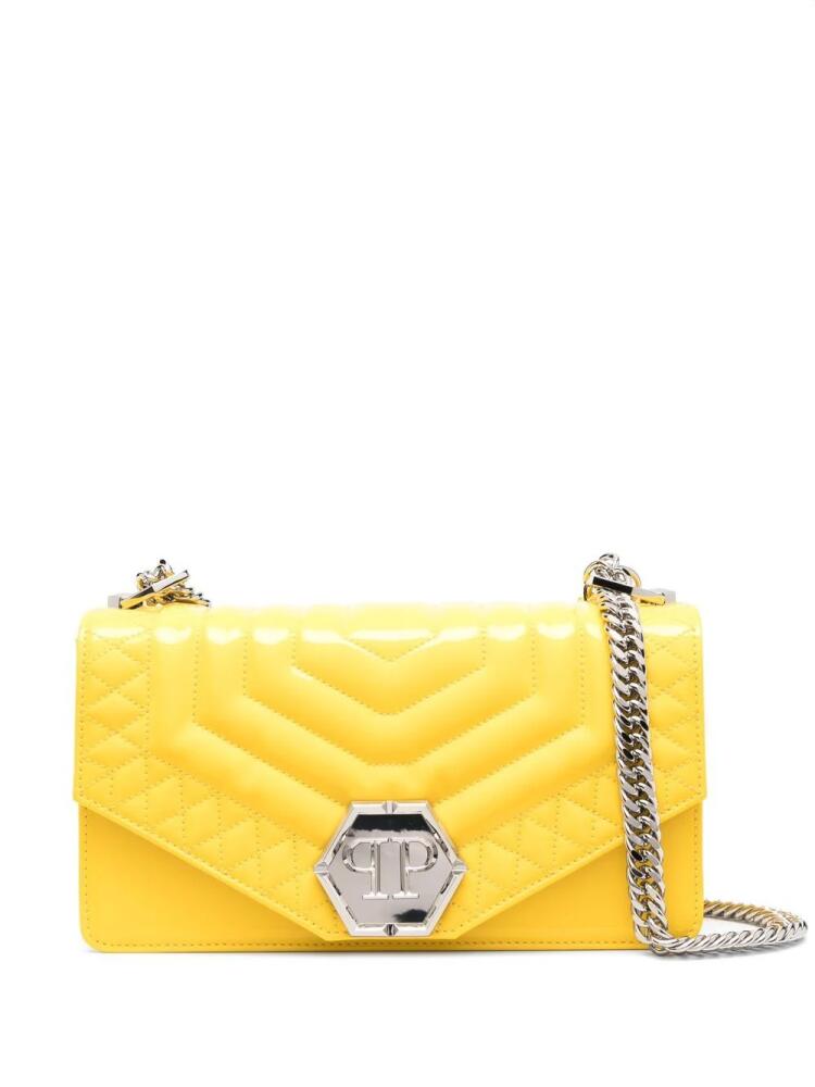 Philipp Plein hexagon-logo medium shoulder bag - Yellow Cover