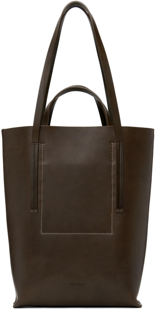 Rick Owens Brown Porterville Medium Shopper Tote Cover