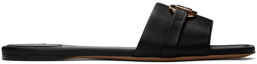 Ferragamo Black Gancini Slides Cover