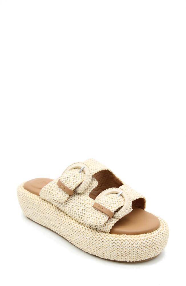 GENTLE SOULS BY KENNETH COLE Theresa Platform Slide Sandal in Natural Raffia Cover