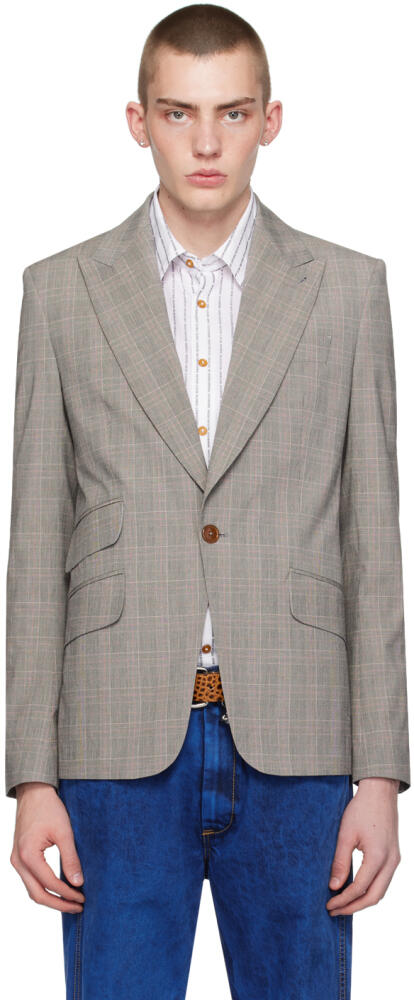 Vivienne Westwood Gray Single-Button Blazer Cover