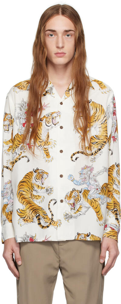 WACKO MARIA White Printed Shirt Cover