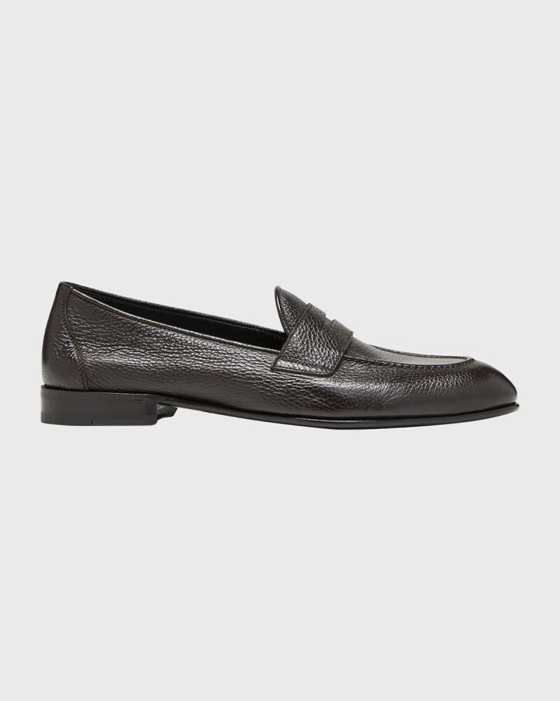 Brioni Men's Appia Deerskin Penny Loafers Cover