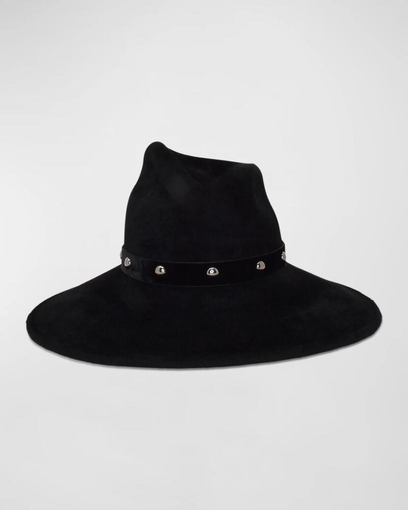 Gigi Burris Drake Felt Fedora with Studded Band Cover