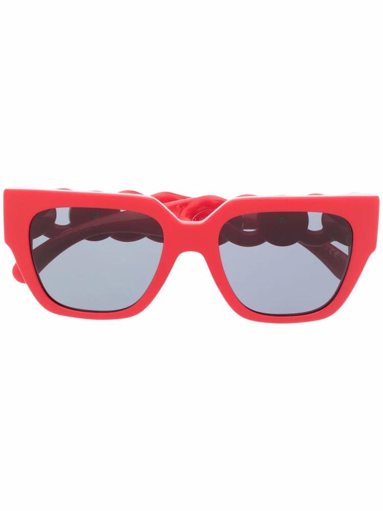 Versace Eyewear chain-arm square-frame sunglasses - Red Cover