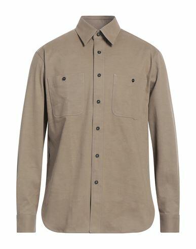 Dunhill Man Shirt Khaki Cotton, Cashmere, Elastane, Wool Cover