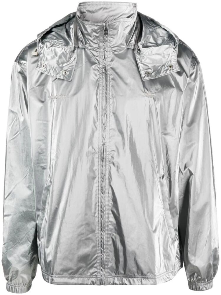 adidas x Wales Bonner metallic-finish hooded windbreaker - Silver Cover