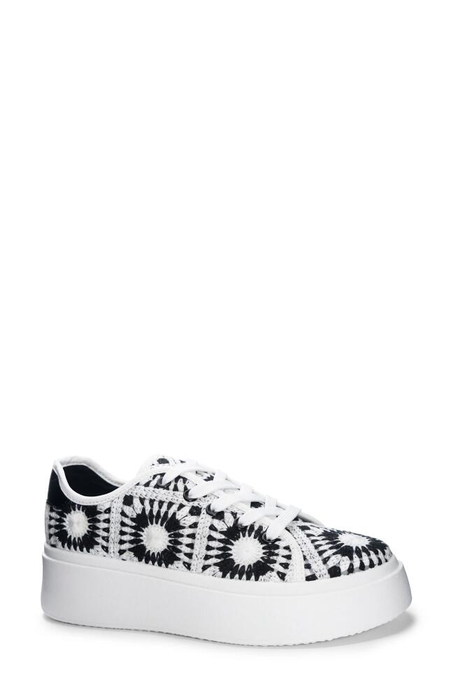 Dirty Laundry Recreation Crochet Platform Sneaker in Black/White Mul Cover