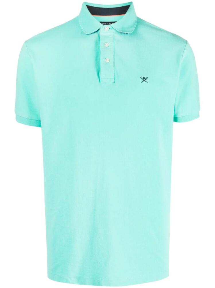 Hackett logo-embroidered piqué cotton polo shirt - Green Cover