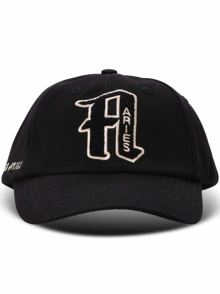 Aries logo-embroidered baseball cap - Black Cover