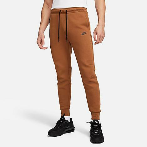 Nike Men's Sportswear Tech Fleece Jogger Pants in Brown/Light British Tan Cover