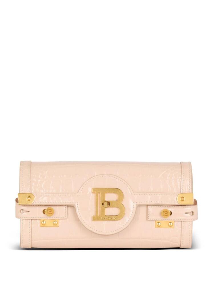 Balmain B-Buzz leather clutch bag - Neutrals Cover