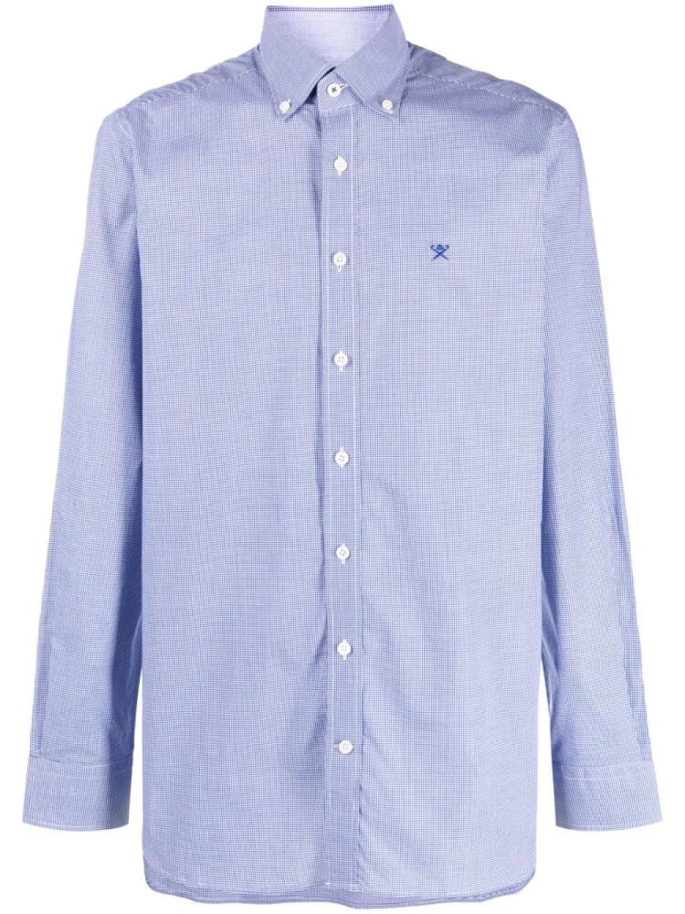 Hackett gingham check-pattern cotton shirt - Blue Cover