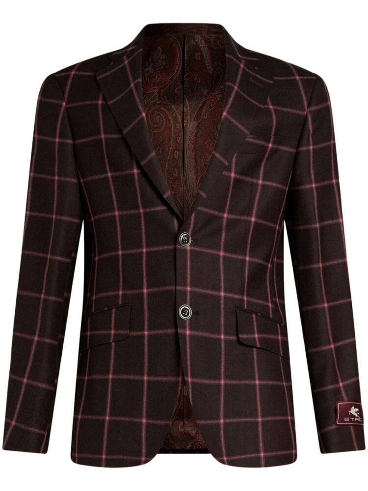 ETRO checked jacquard blazer - Red Cover