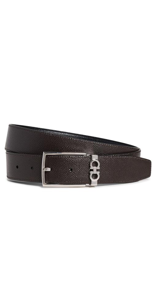 FERRAGAMO Gancio Reversible Belt Black/Brown Cover