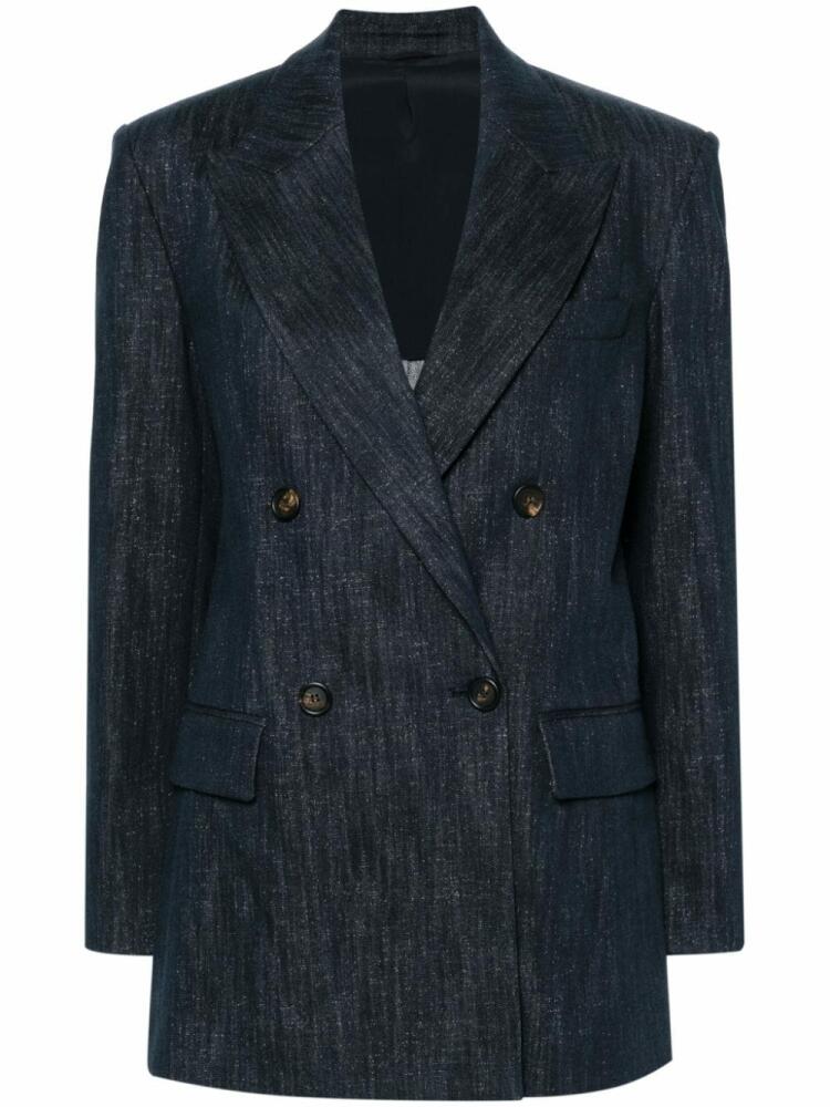 Brunello Cucinelli double-breasted blazer - Blue Cover