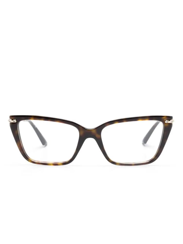 Jimmy Choo Eyewear tortoiseshell cat-eye glasses - Gold Cover