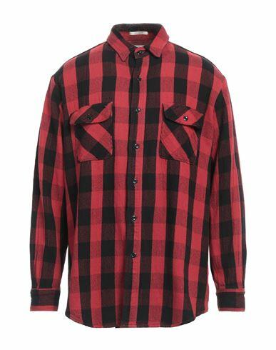 Orslow Man Shirt Red Cotton Cover