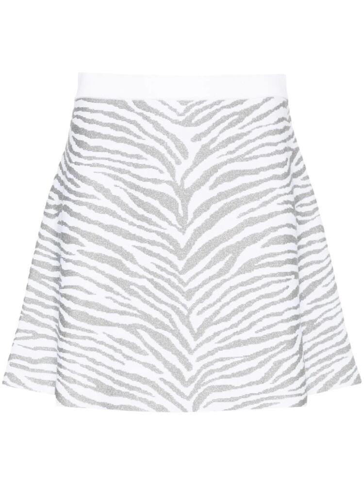 Michael Michael Kors zebra-pattern knitted skirt - White Cover