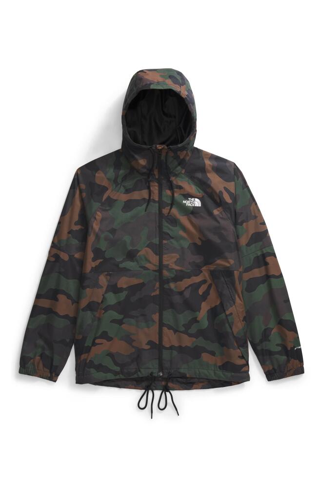 The North Face Antora Waterproof Hooded Rain Jacket in Tnf Black Tnf Camo Print Cover